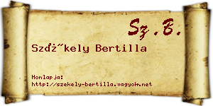 Székely Bertilla névjegykártya